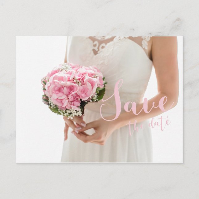 Convite de casamento Branco de Noiva para Salvar a (Frente)