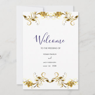 Convite de casamento branco moderno elegante doura