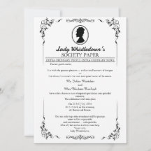 Convite de Casamento Bridgerton – Estilo Regência 
