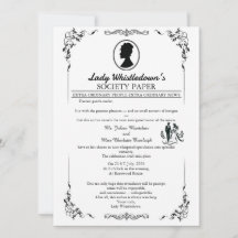 Convite de Casamento Bridgerton – Estilo Regência 