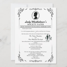 Convite de Casamento Bridgerton – Estilo Regência 
