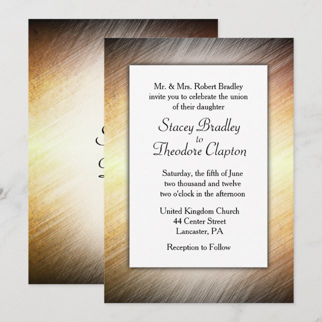 Convite de casamento brilhante de desejo de voo de (Frente/Verso)