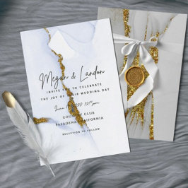 Convite de Casamento Brilho Tinta Álcool