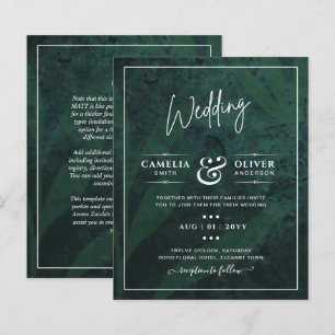 Convite de Casamento Budget Gypsophila Verde Esmer