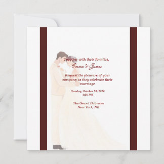 Convite de Casamento Burgundy Elegante