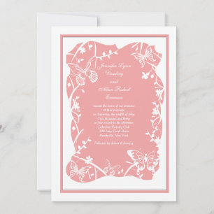 Convite de Casamento Butterfly Meadow