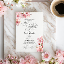Convite de Casamento Caligrafia Elegante Hawthorn