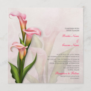 Convite De Casamento Calla Lily Pink