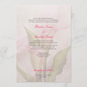 Convite De Casamento Calla Lily Pink 2