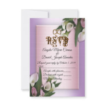 Convite de casamento calla lily RSVP