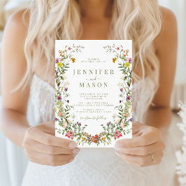 Convite de Casamento Campo de Flores Silvestres Rú