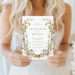 Convite de Casamento Campo de Flores Silvestres Rú
