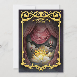 Convite de Casamento Caprichoso de Circo Vintage