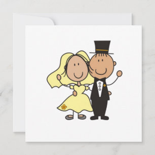 Convite de Casamento Caprichoso Noiva e Noivo Dese