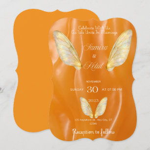Convite de Casamento Caramelo Moderno Elegante