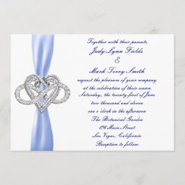 Convite de Casamento Cardíaco Infinito Azul