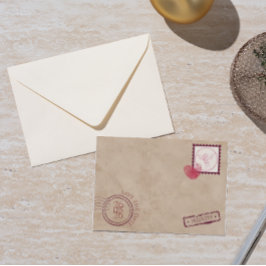 Convite de Casamento Carta de Amor