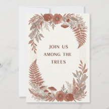 Convite de Casamento Carta Floresta Boho Woodland