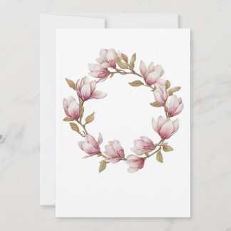 Convite de Casamento Carta Magnólia Aquarela