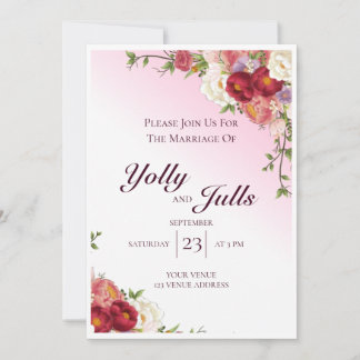 Convite de casamento Cartão de 5" x 7"