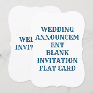 CONVITE DE CASAMENTO CARTÃO PLANO EM BRANCO