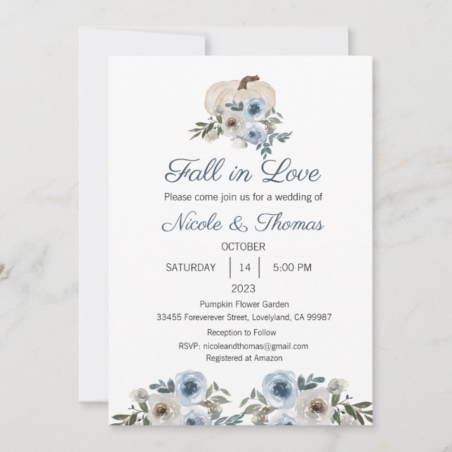 Convite de Casamento, Casamento Apaixonado  (Frente)