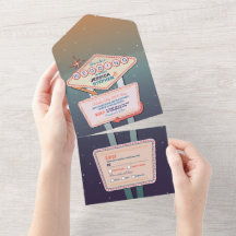 Convite de casamento Casino de Las Vegas RSVP