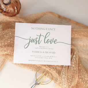 Convite de Casamento Casual Sage Nada de Luxo Só A