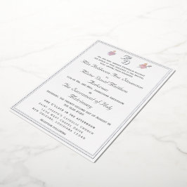 Convite de casamento católico em folha de prata Tw