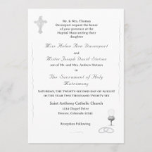Convite de Casamento Católico Graça Nupcial