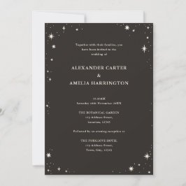 Convite de casamento Celestial Boho Tarot Star Pre