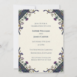 Convite de Casamento Celta Tespinho Roxo