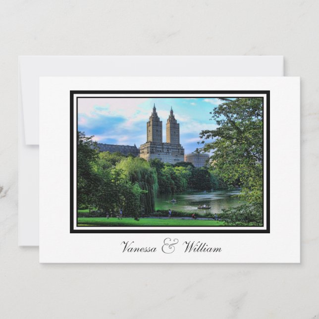 Convite de Casamento Central Park Lake, San Remo N (Frente)
