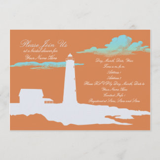 Convite de casamento/chá de bebê do farol