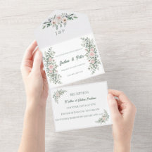 Convite de Casamento Chateau Frontenac Blush & Sag
