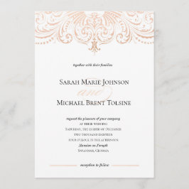 Convite De Casamento Chic Foil Boho Foil Boho, ros