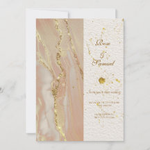 Convite de Casamento Chic Glitter Rosa Tinta Álcoo