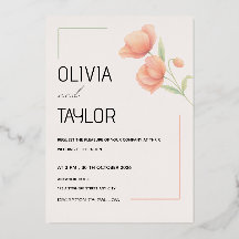 Convite de Casamento Chic Soft Sage Verde e Pêsseg