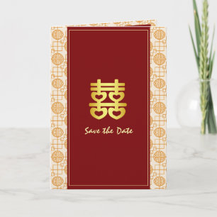 convite de casamento chinês bilíngue peranakan dob