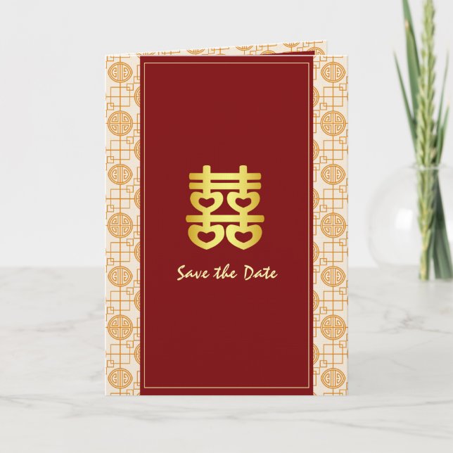 convite de casamento chinês bilíngue peranakan dob (Frente)