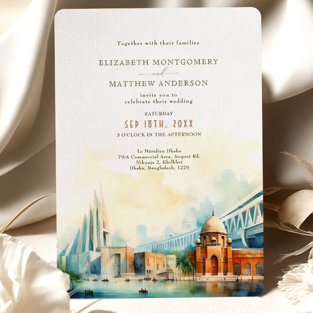 Convite de Casamento Cidade de Dhaka (Criador carregado)