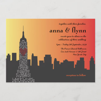 Convite de Casamento Cidade de Nova York à Noite