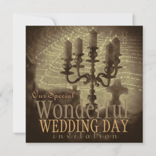 Convite de casamento cintilando do romance do