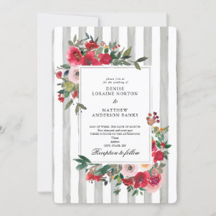 Convite de Casamento Cinza Antártica