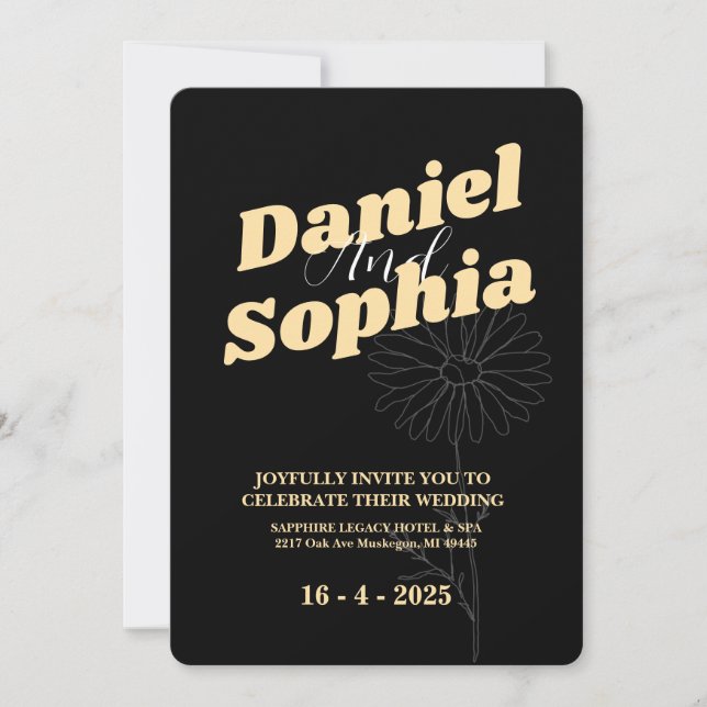 Convite de casamento clássico (Frente)