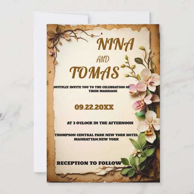 CONVITE DE CASAMENTO CLÁSSICO (Frente)