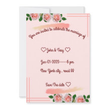 convite de casamento clássico