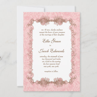 Convite de casamento Clássico // Elegância Rosa