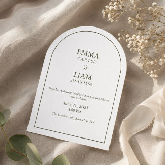 Convite de casamento clássico elegante moderno