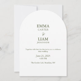 Convite de casamento clássico elegante moderno
